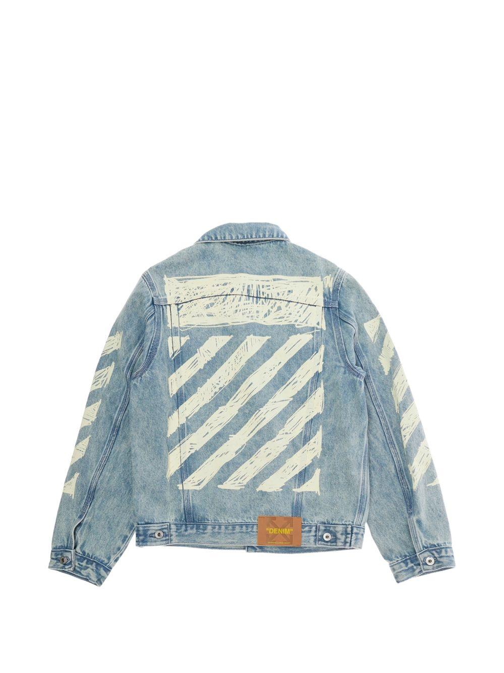 Giacca per bambina Off-White Kids denim con chiusura a bottoni 44GYE001S26D001 452 OFF WHITE KIDS