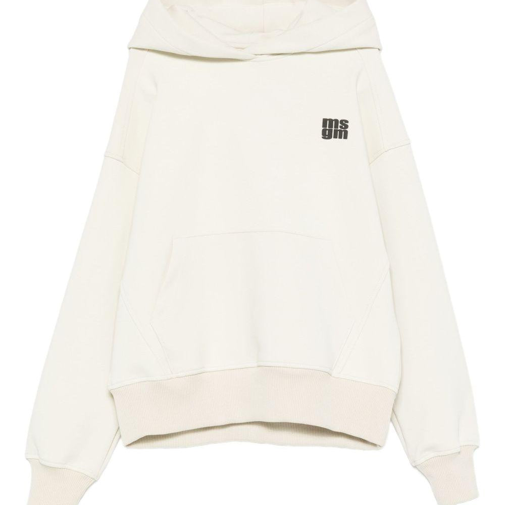 Felpa per bambini MSGM Kids bianca con stampa del logo F5MSJUHS052 MS041 MSGM KIDS