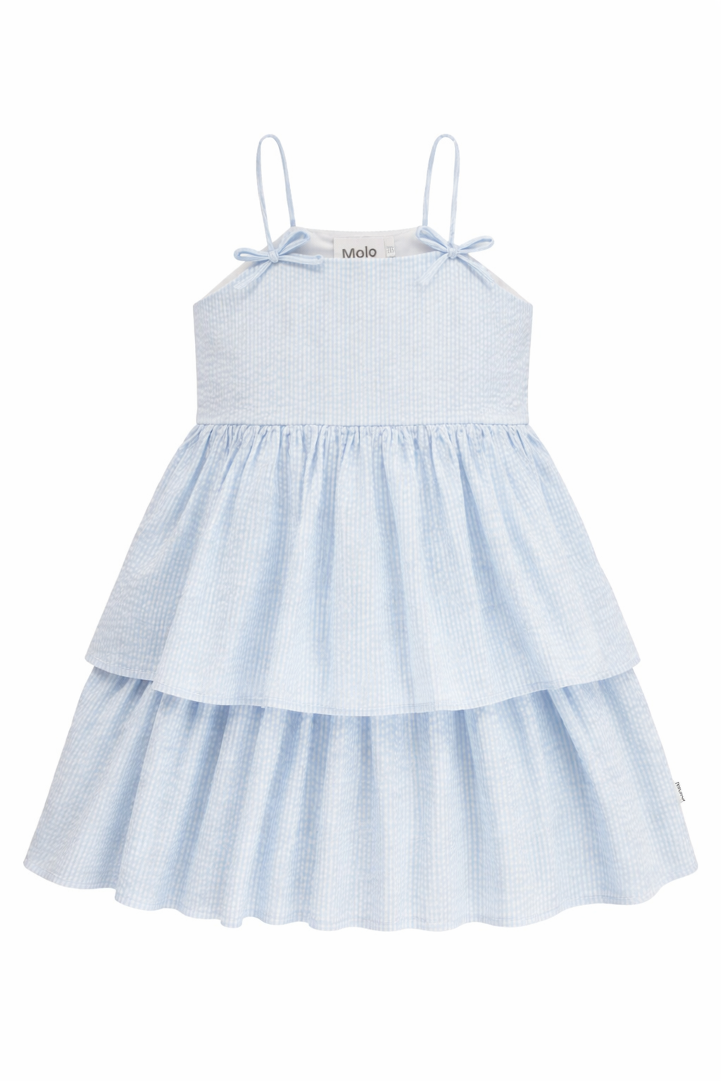 Abito Chelsea per bambina Molo azzurro con design a balze 2S26E113 9574 MOLO KIDS