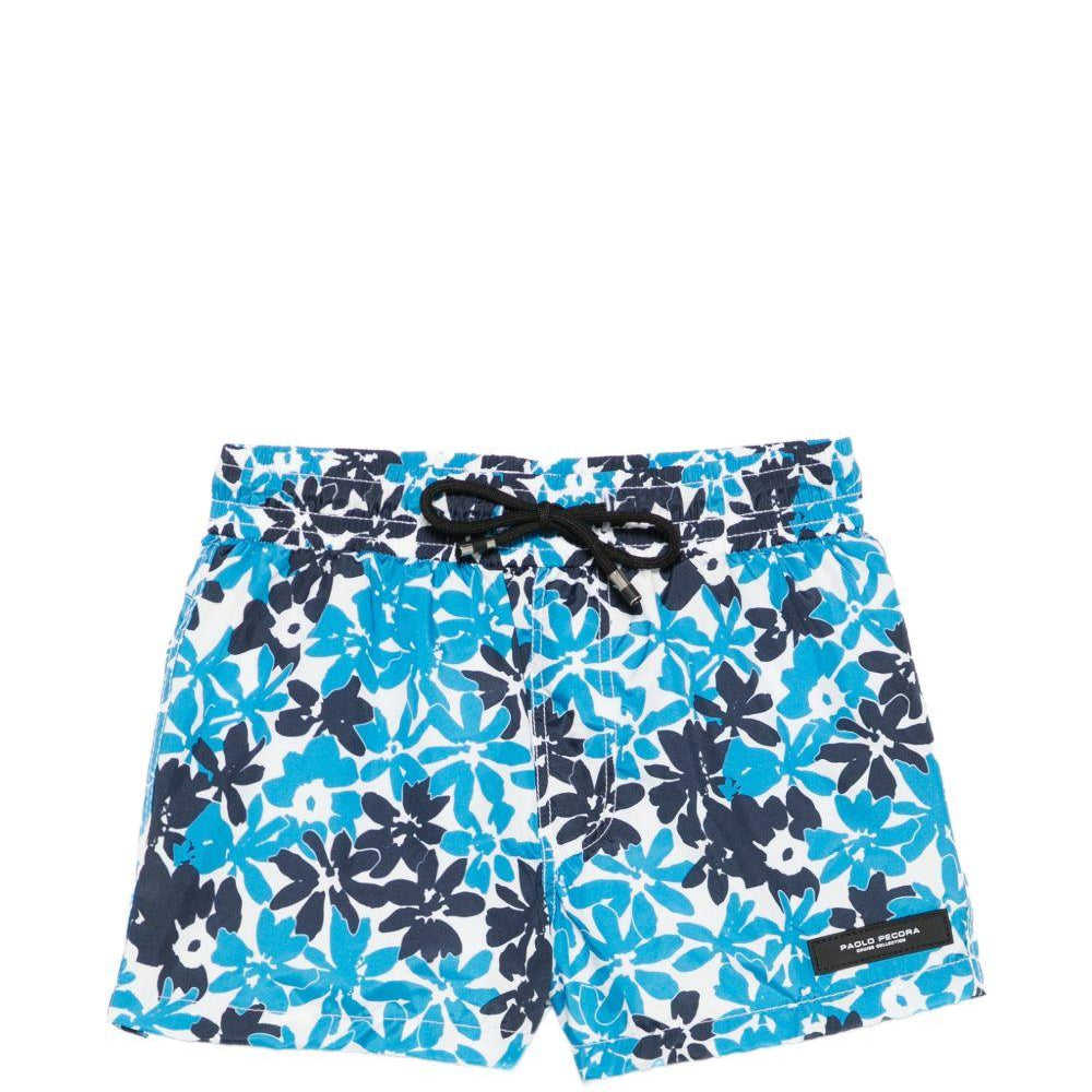 Costume da bagno Paolo Pecora Kids azzurro con stampa grafica PP2041 AZZURRO PAOLO PECORA KIDS
