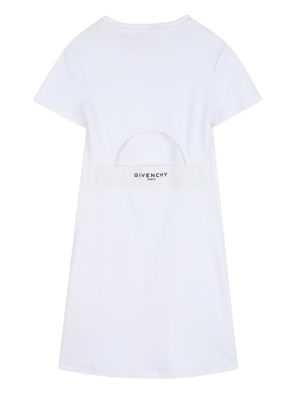 Abito per bambina Givenchy Kids bianco con logo H31222 10P GIVENCHY KIDS