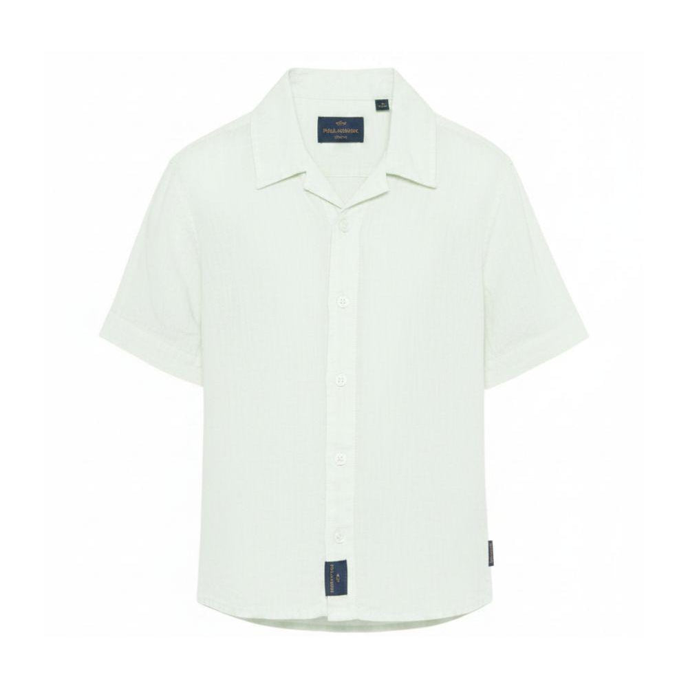 Camicia per bambino Paul & Shark Junior verde chiaro con colletto classico WUC002LUC01 31232 PAUL & SHARK KIDS