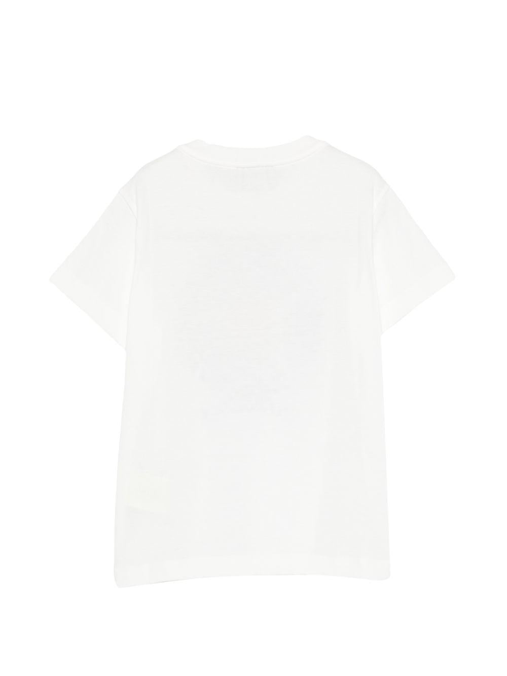 T-shirt per bambino Fendi Kids bianca con stampa grafica sul davanti JMI512 7AJ F0TU9 FENDI KIDS