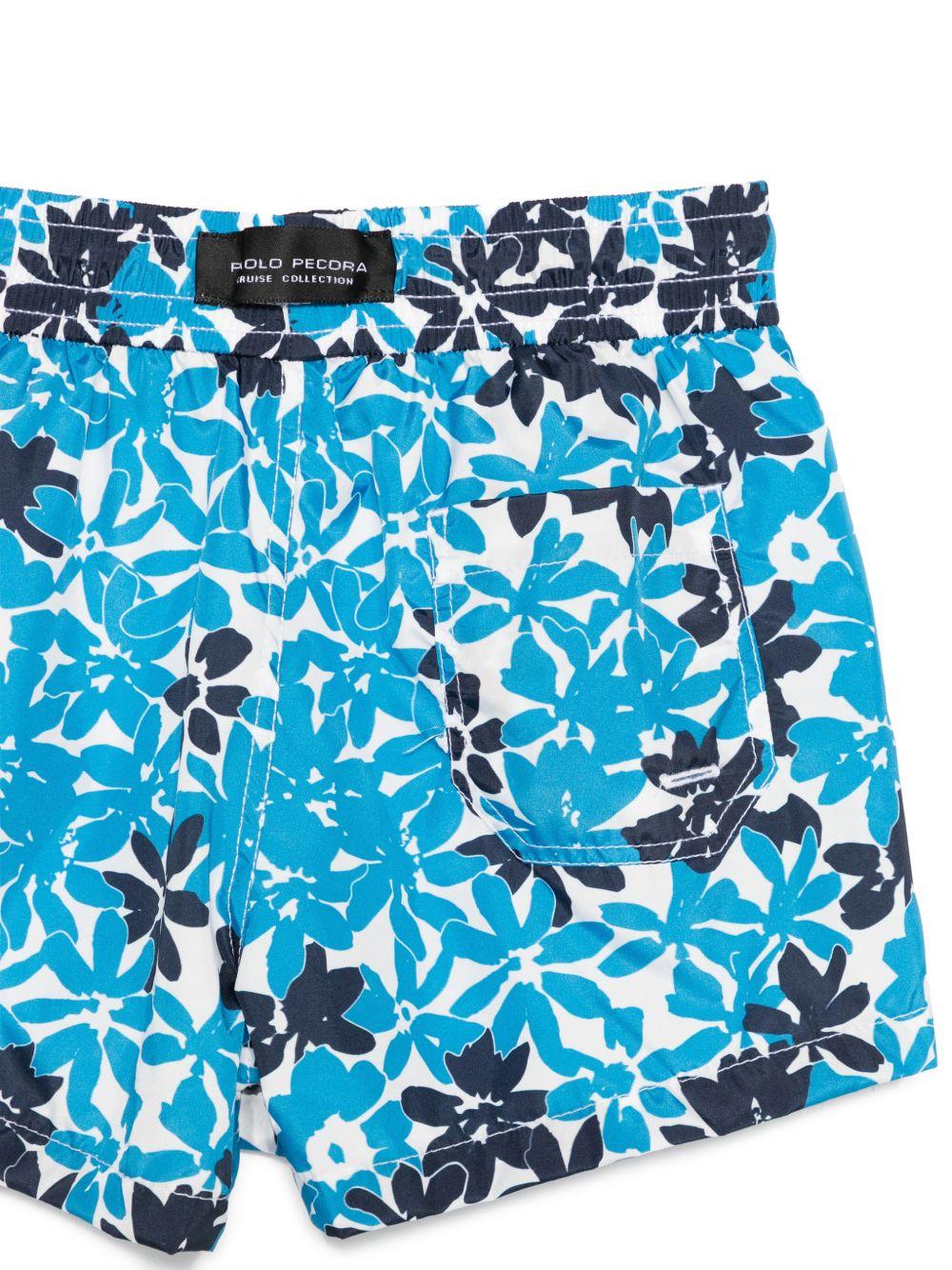 Costume da bagno Paolo Pecora Kids azzurro con stampa grafica PP2041 AZZURRO PAOLO PECORA KIDS