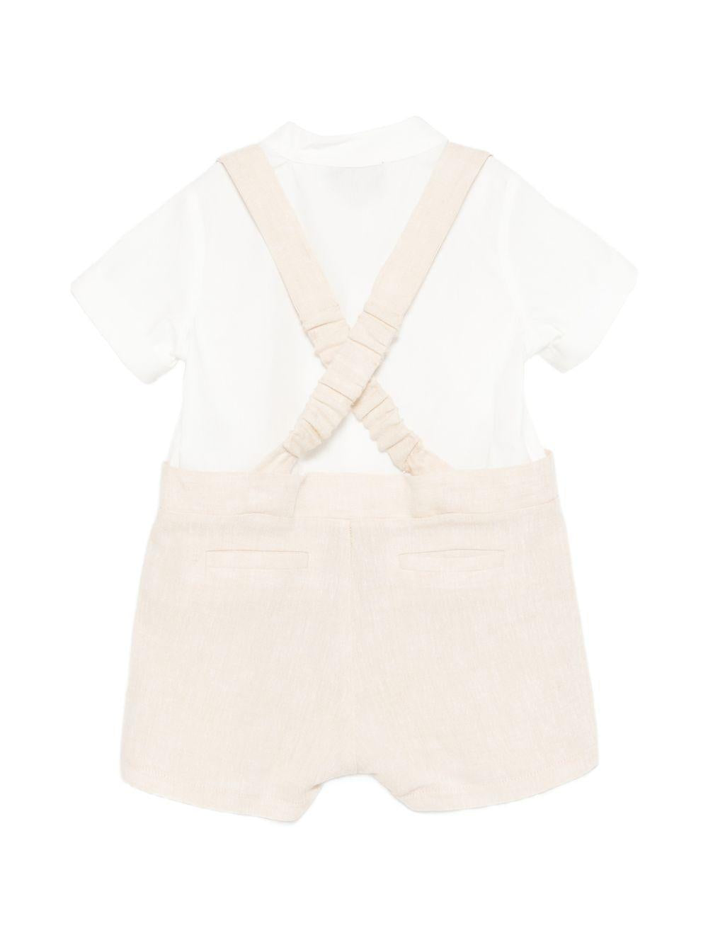 Set camicia e salopette per neonato Fay Kids multicolore con colletto tondo FYA511 I0318 109AV FAY KIDS