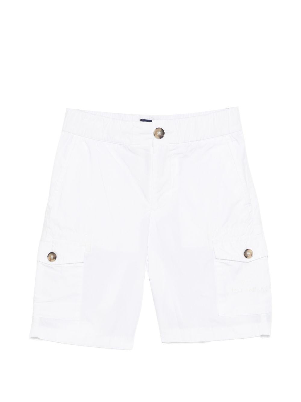 Shorts per bambino Paul & Shark Junior bianco con bottoni WUQ002LLC05 10101 PAUL & SHARK KIDS