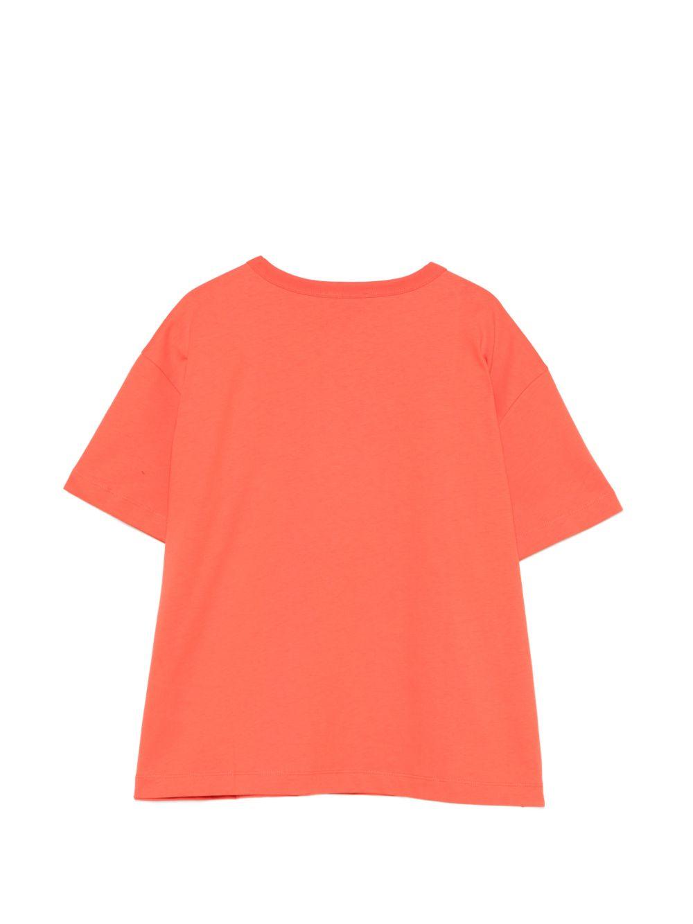 T-shirt per bambina Emilio Pucci Junior arancione con logo con borchie PY8B31 Z3672 472 EMILIO PUCCI KIDS