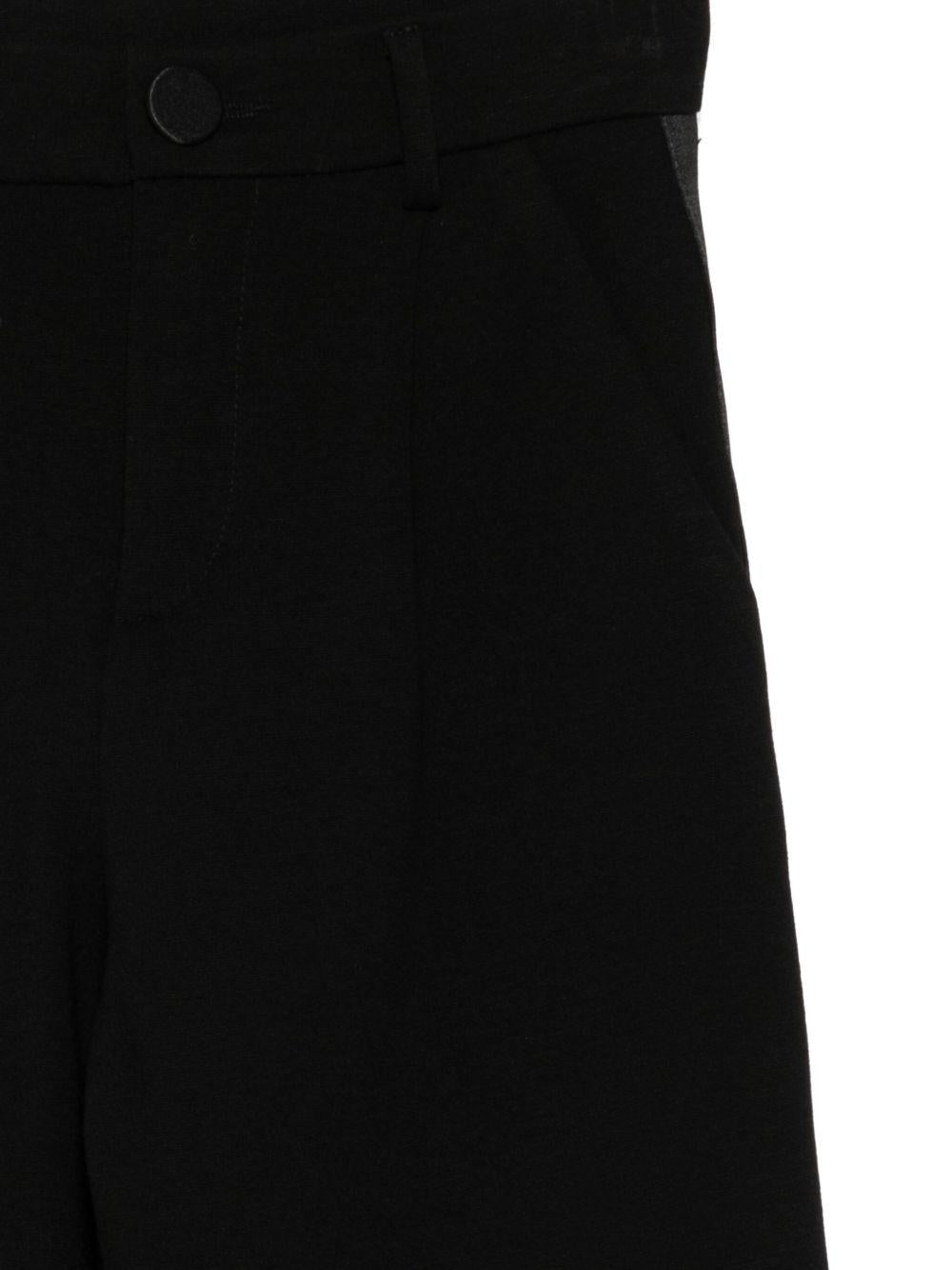 Pantaloni per bambina Douuod Kids nero con dettaglio a righe DX6P40 J0371 930 DOUUOD KIDS