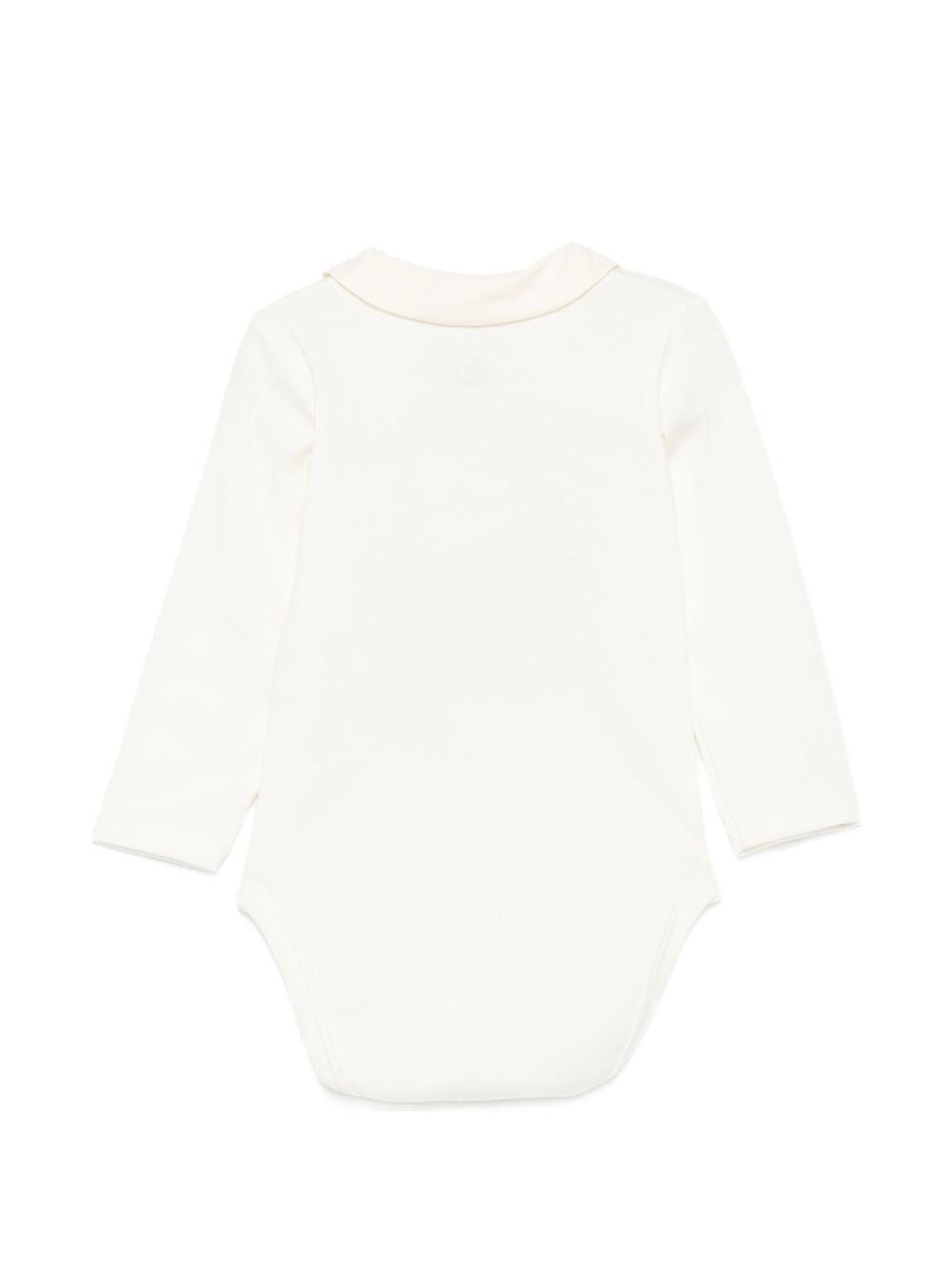 Tutina per neonati Petit Bateau Kids bianca con colletto alla Peter Pan A0GQ9 03 PETIT BATEAU KIDS