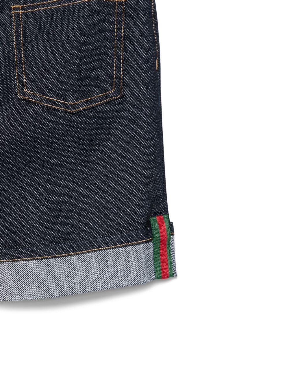 Shorts per bambino Gucci Kids in denim con orlo risvoltato 853979XDDCE 4759 GUCCI KIDS