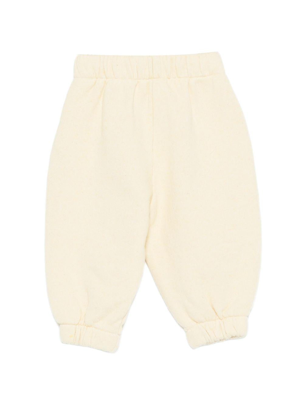 Shorts per neonato Bobo Choses beige con toppe gialle B126AB067 721 BOBO CHOSES KIDS