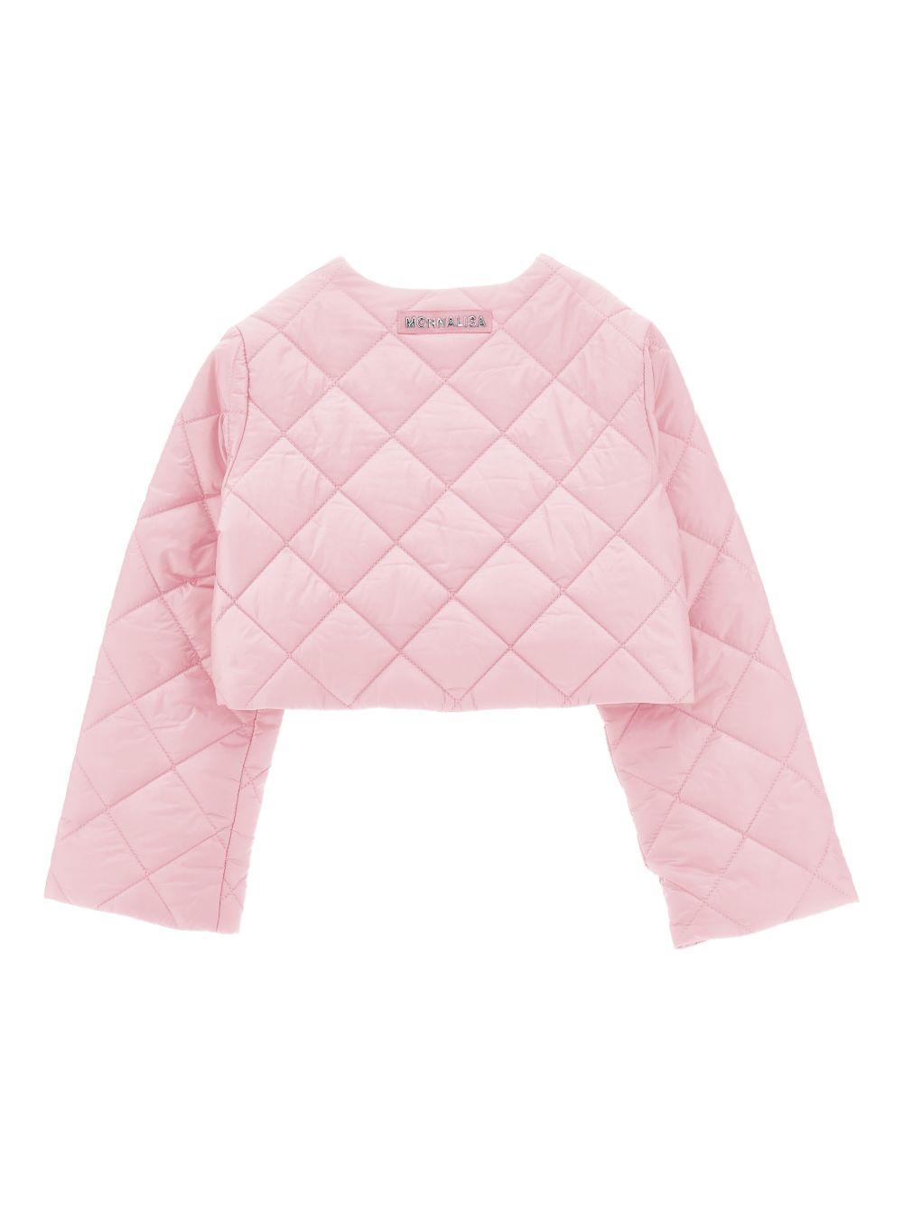 Giacca per bambina Monnalisa rosa con design trapuntato 17G100 7020 0090 MONNALISA KIDS