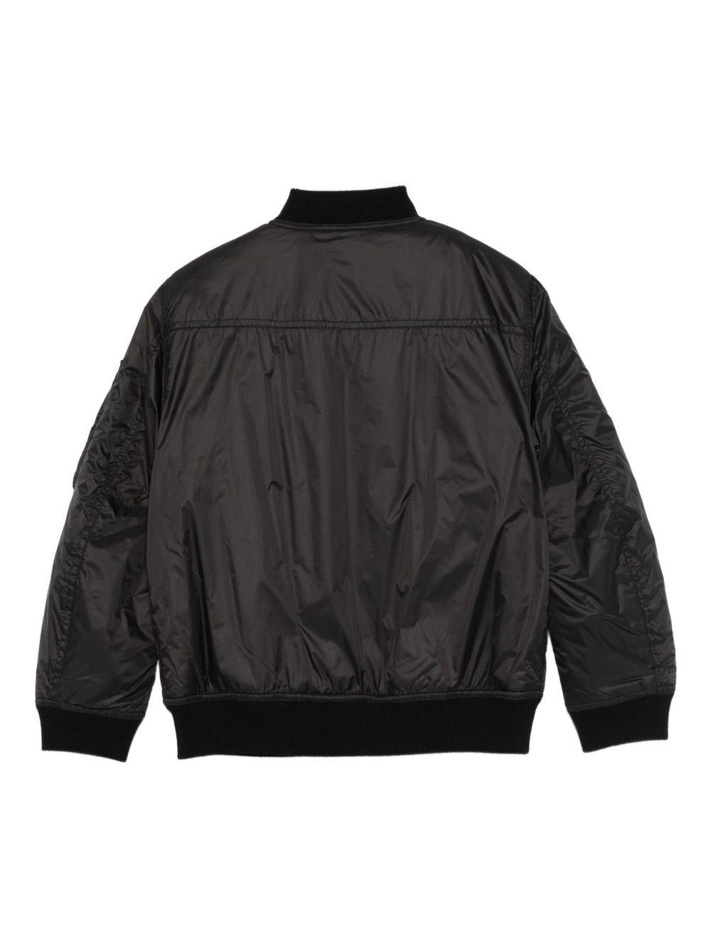 Giubbino per bambino Rick Owens Kids nero con bordi a costine BG02E5771 NPP 09 RICK OWENS KIDS