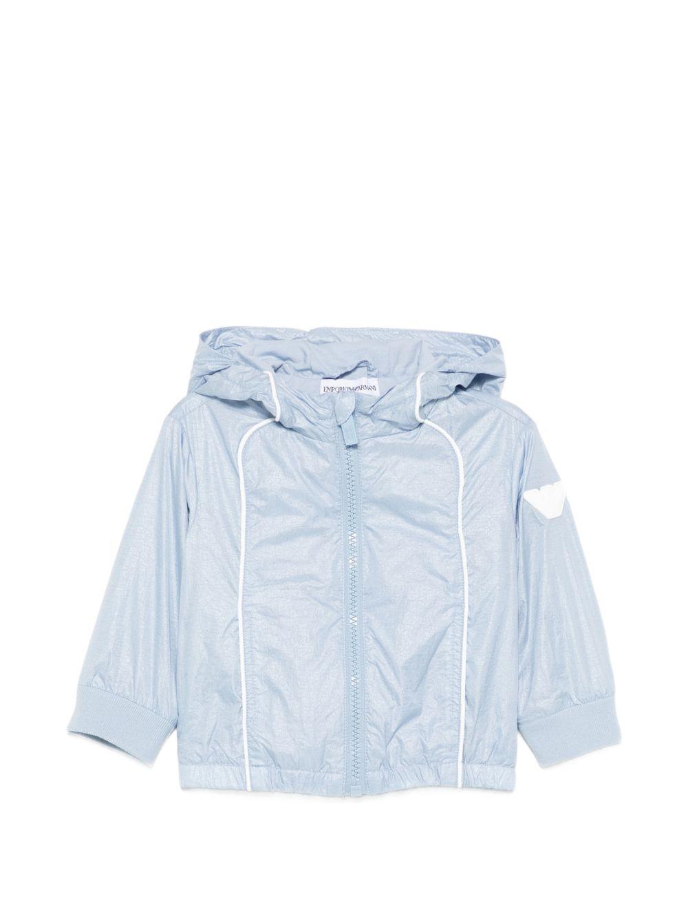 Giubbino per neonati Emporio Armani Kids azzurro con design a pannelli EB001155 AF21230 U9360 EMPORIO ARMANI KIDS
