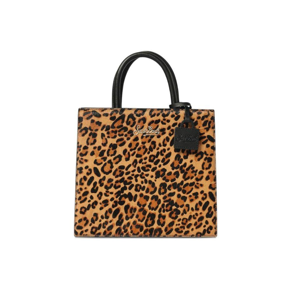 Borsa tote MC2 Saint Barth marrone con stampa animalier SHBM0001 00003L MC2 ST. BARTH KIDS
