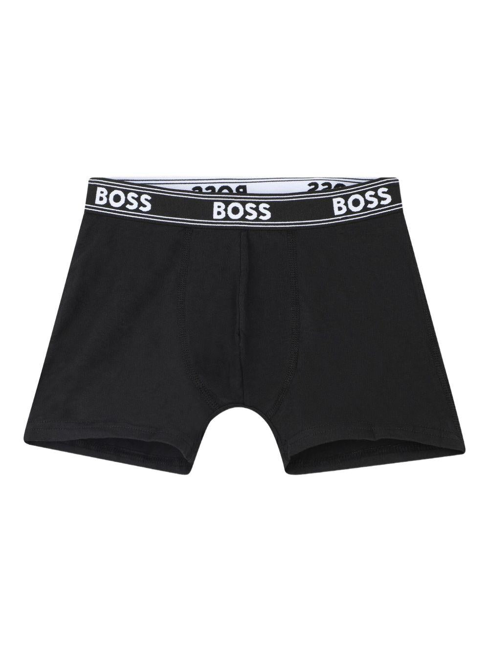 Set di cinque boxer Boss Kids multicolore con stampa logo sull'elastico J52664 09B BOSS KIDS