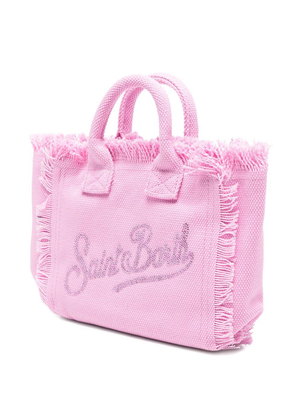 Borsa Vanity Mini MC2 Saint Barth rosa con logo impreziosito da glitter VAMI001 00403L MC2 ST. BARTH KIDS