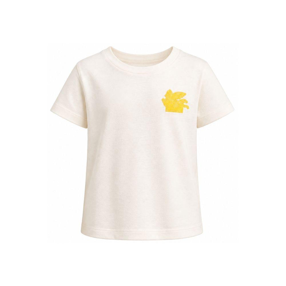 T-shirt per bambina Etro Kids bianca con logo applicato GY8A31 Z3672 102GL ETRO KIDS