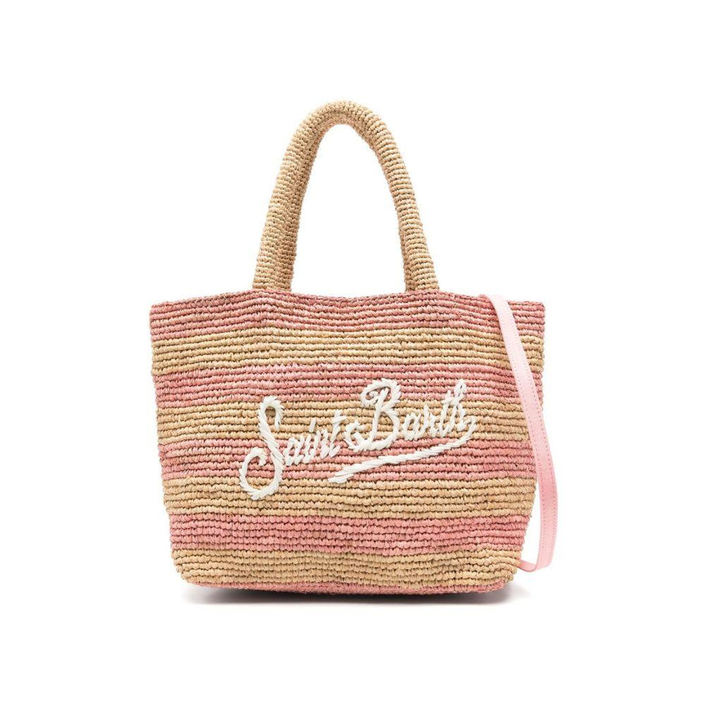 Borsa da spiaggia MC2 Saint Barth beige con ricamo logo RAFB002 01550F MC2 ST. BARTH KIDS