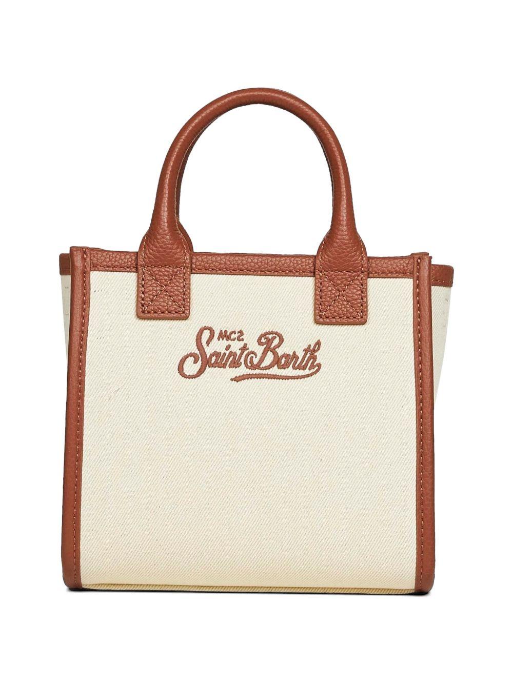 Borsa Vanity Mini MC2 Saint Barth beige con finiture in pelle granulata VANMI001 01517L MC2 ST. BARTH KIDS