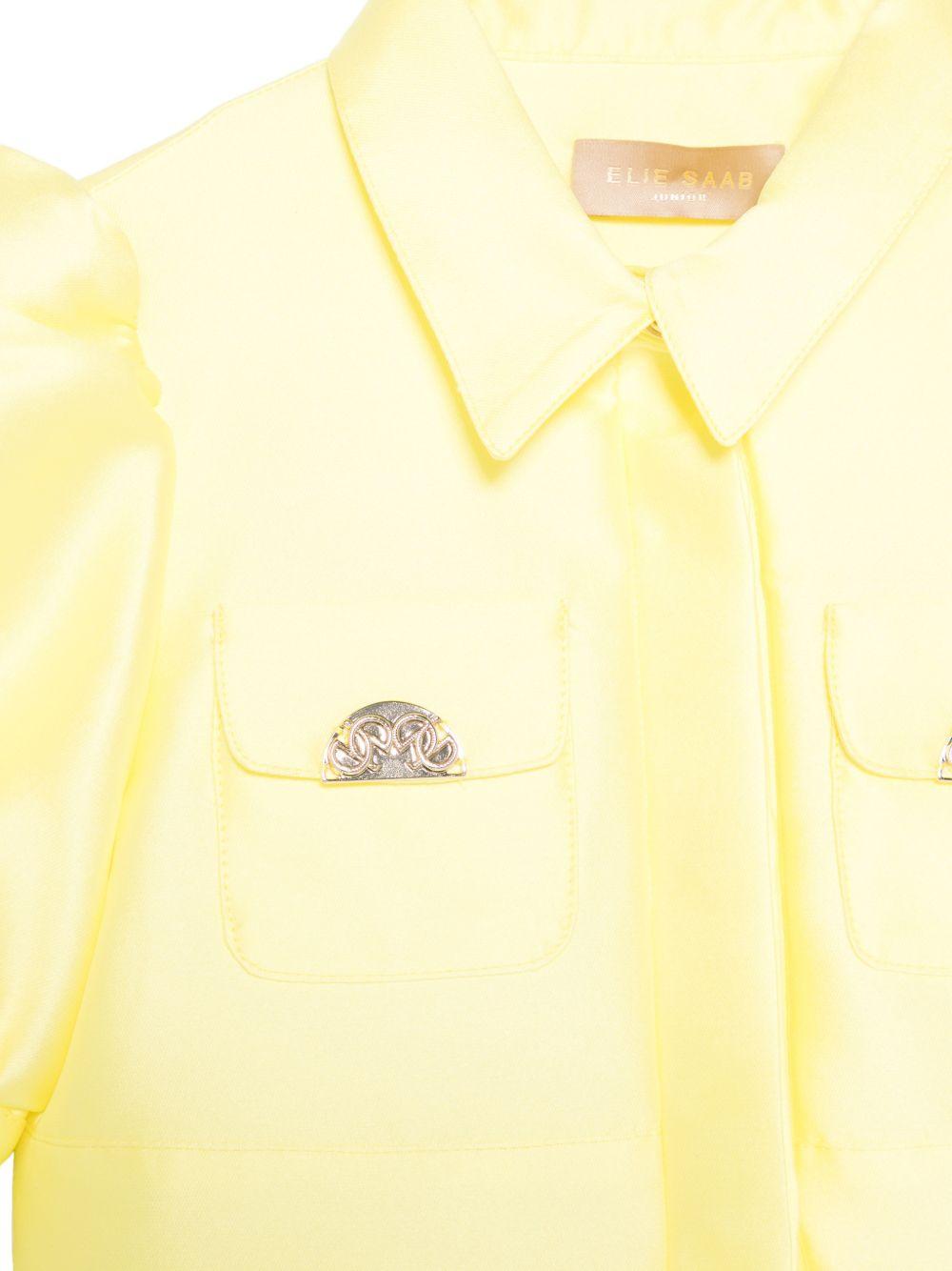 Abito per bambina Elie Saab Junior giallo con maniche a palloncino EFAB119TS0807 YEL ElIE SAAB KIDS
