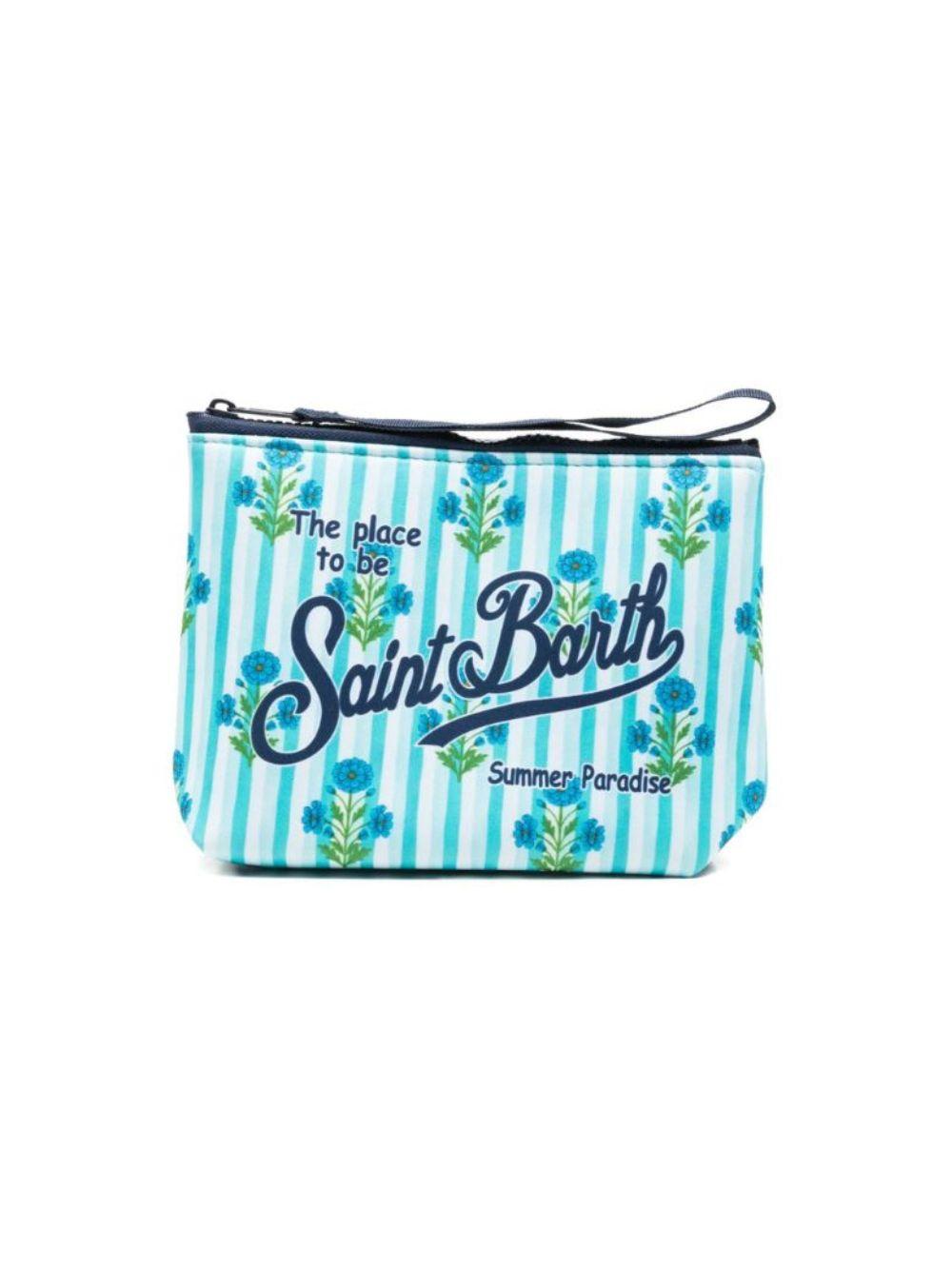 Pochette Aline MC2 Saint Barth azzurra con logo sul davanti ALIN001 00904L MC2 ST. BARTH KIDS
