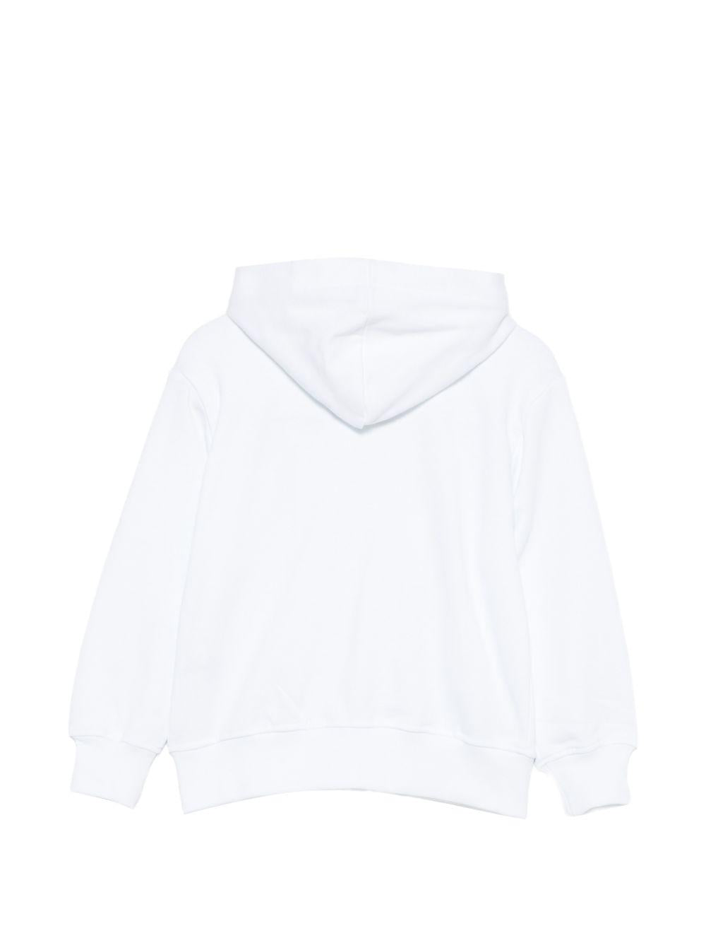 Felpa per bambini MSGM Kids bianca con logo sul davanti S6MSJUZH065 001 MSGM KIDS