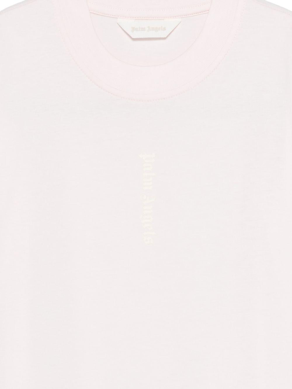 Abito per bambina Palm Angels Kids rosa con maniche corte PGDB002S26JER001 042 PALM ANGELS KIDS
