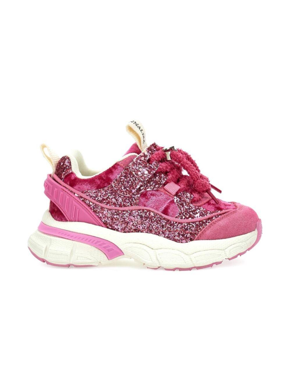 Sneakers per bambina Monnalisa Kids fucsia con dettaglio glitter 8CH006 8773 0069 MONNALISA KIDS