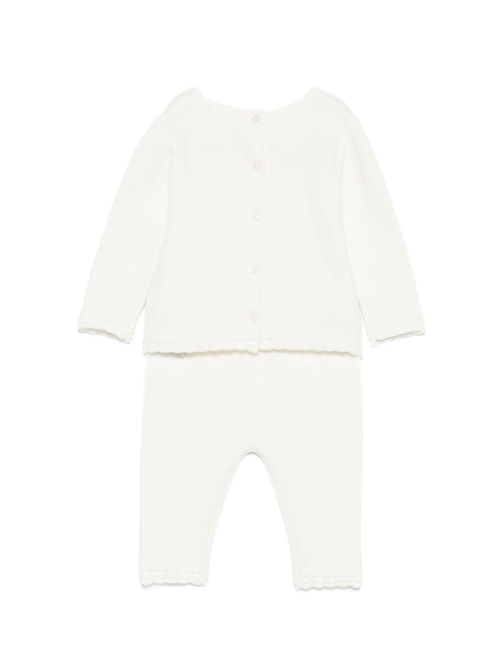 Set due pezzi per neonata Tartine & Chocolat bianchi con ruches CC36000 13 TArtine & Chocolat KIDS
