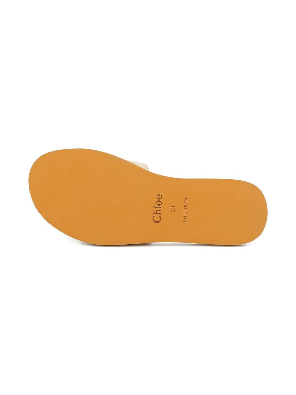 Sandali per bambina Chloé Kids Woody bianchi con logo C20881 117 CHLOE' KIDS