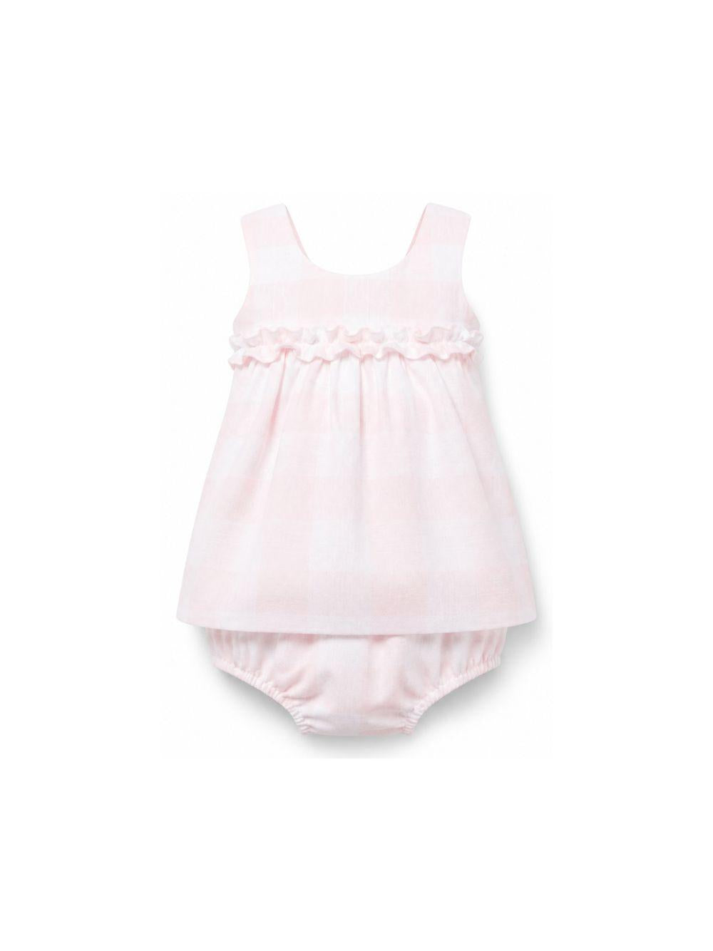 Abito per neonata Il Gufo rosa con scollo a U P26GVP0004L3016 310 IL GUFO