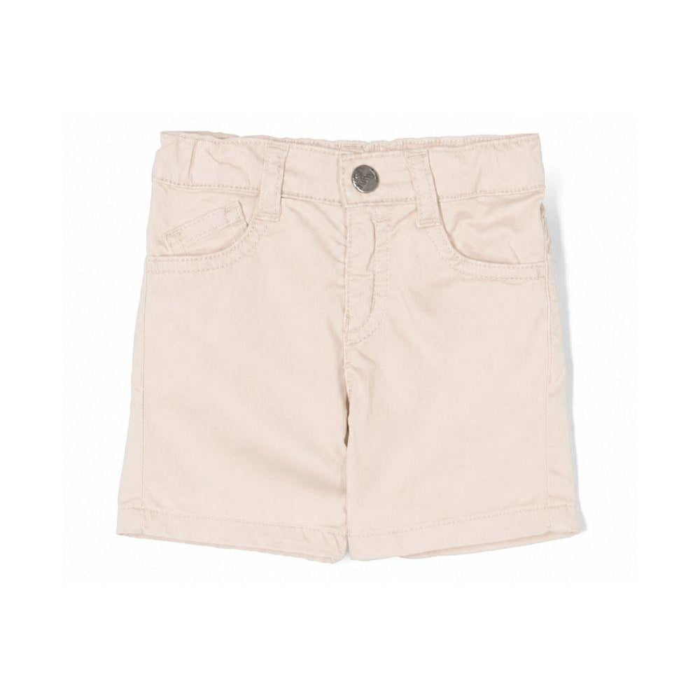 Shorts per neonato Emporio Armani Kids beige con bottoni con logo inciso 8NHS01 4N7LZ 01M5 EMPORIO ARMANI KIDS
