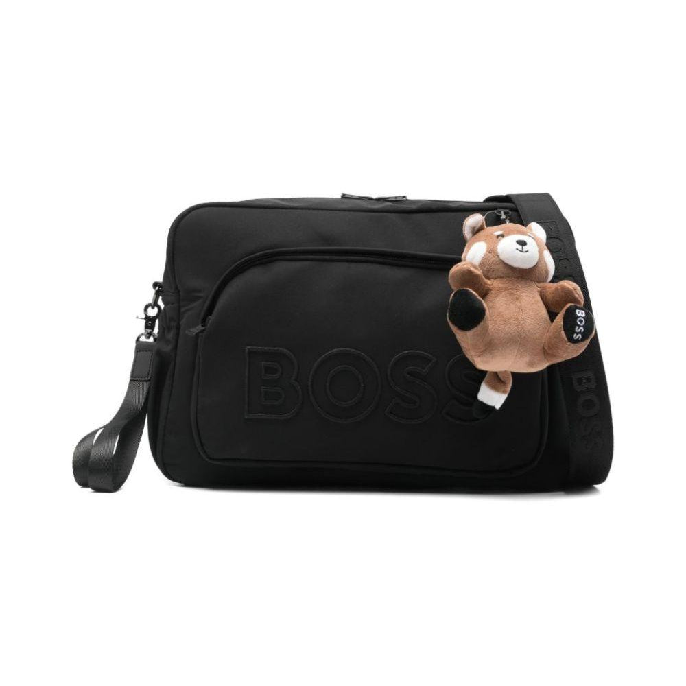 Borsa per neonato Boss Kids nera con logo frontale in rilievo J53178 09B BOSS KIDS