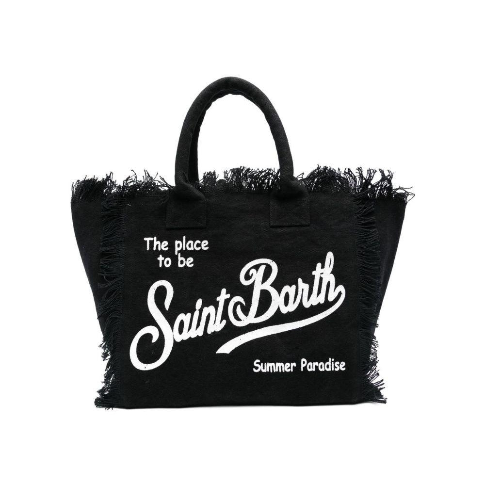 Borsa Vanity MC2 Saint Barth nero con stampa logo sul davanti VANI001 00208L MC2 ST. BARTH KIDS