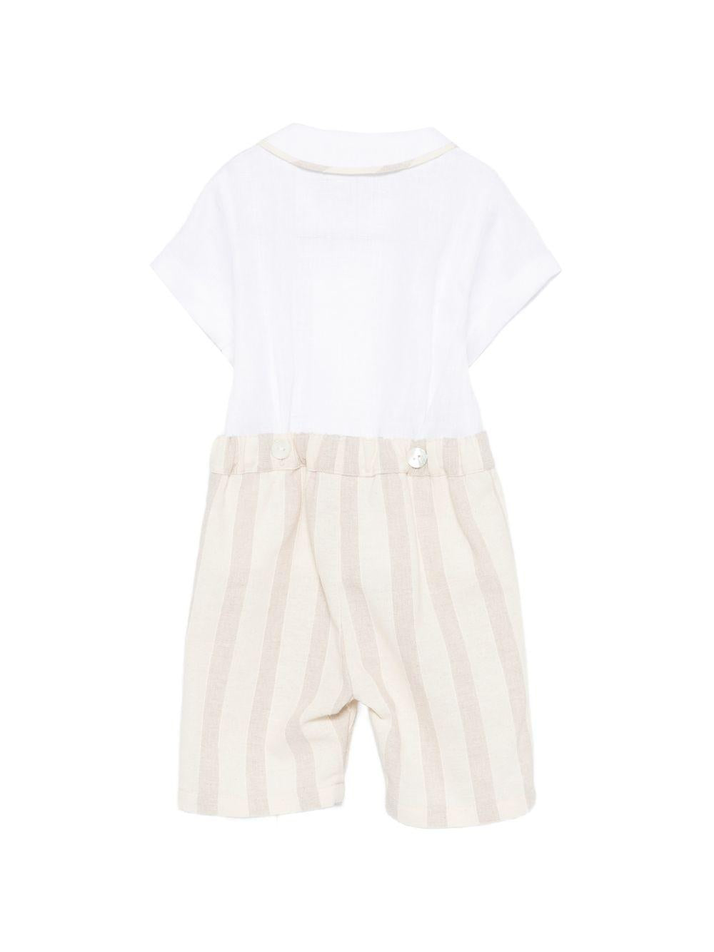 Tutina per neonato Mariella Ferrari multicolore con design a righe PLF6 ECRU MARIELLA FERRARI KIDS