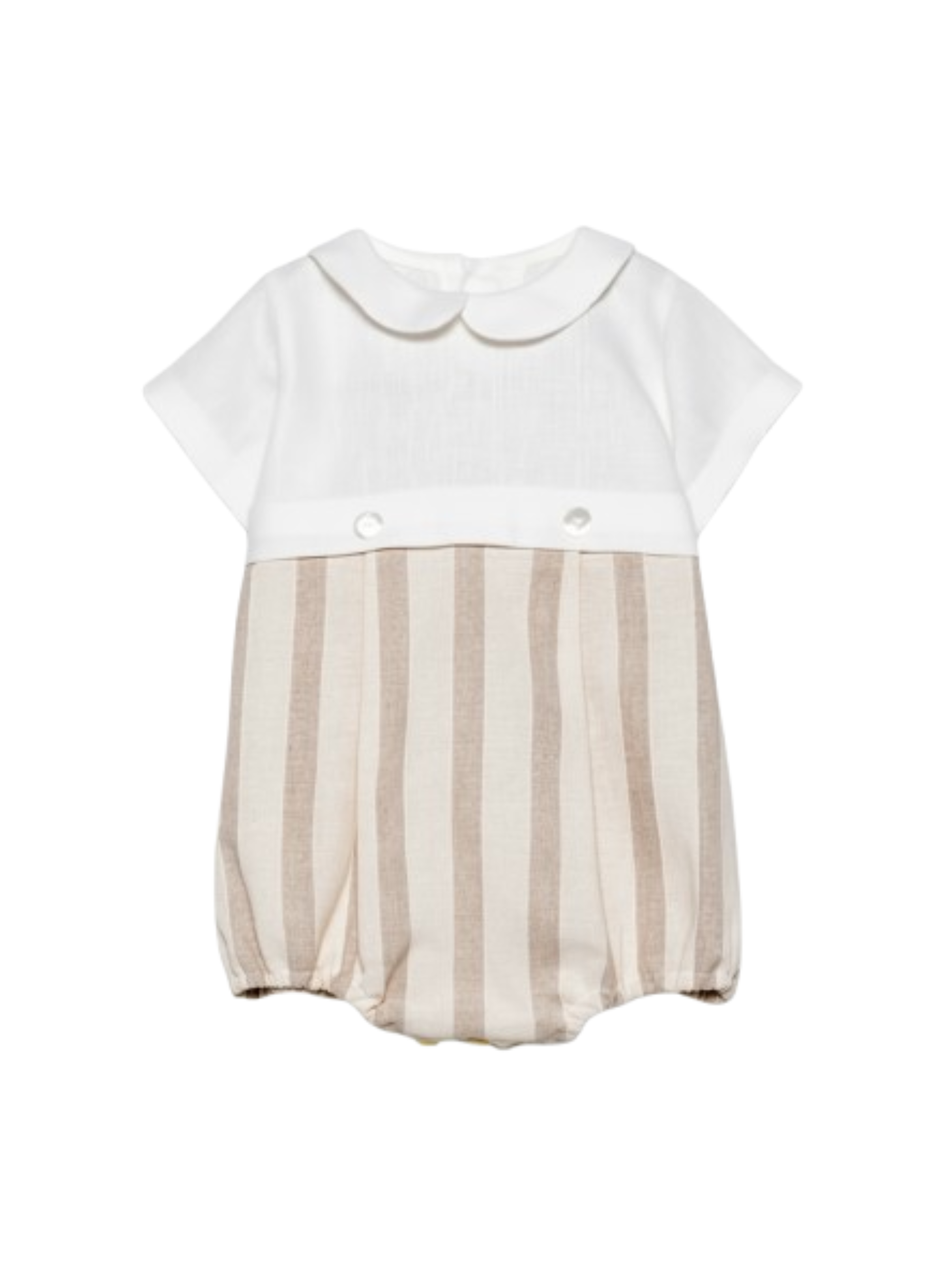 Tutina per neonato Mariella Ferrari beige con colletto Peter Pan PLS17 023 047 MARIELLA FERRARI