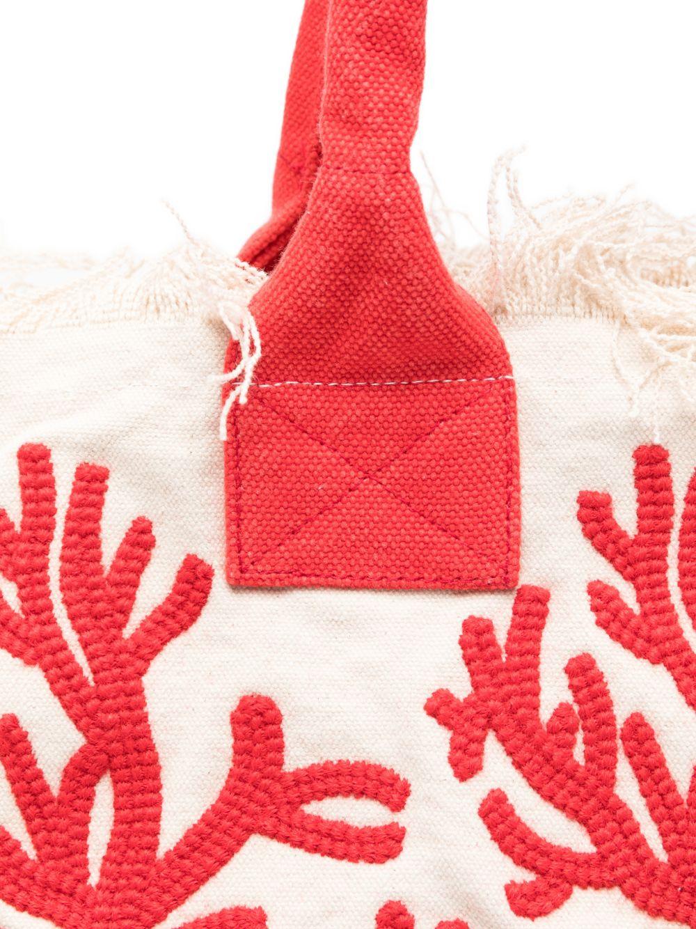 Borsa tote con logo vanity MC2 Saint Barth bianco con logo ricamato VANI024 08374L MC2 ST. BARTH KIDS