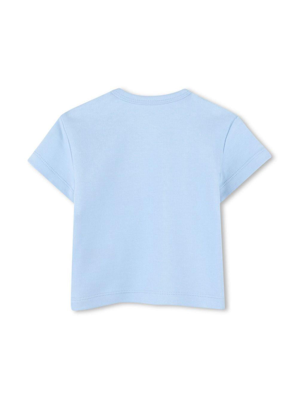 Set con shorts per neonato Karl Lagerfeld Kids blu con motivo Ikonik Karl Z30504 782 KARL LAGERFELD KIDS