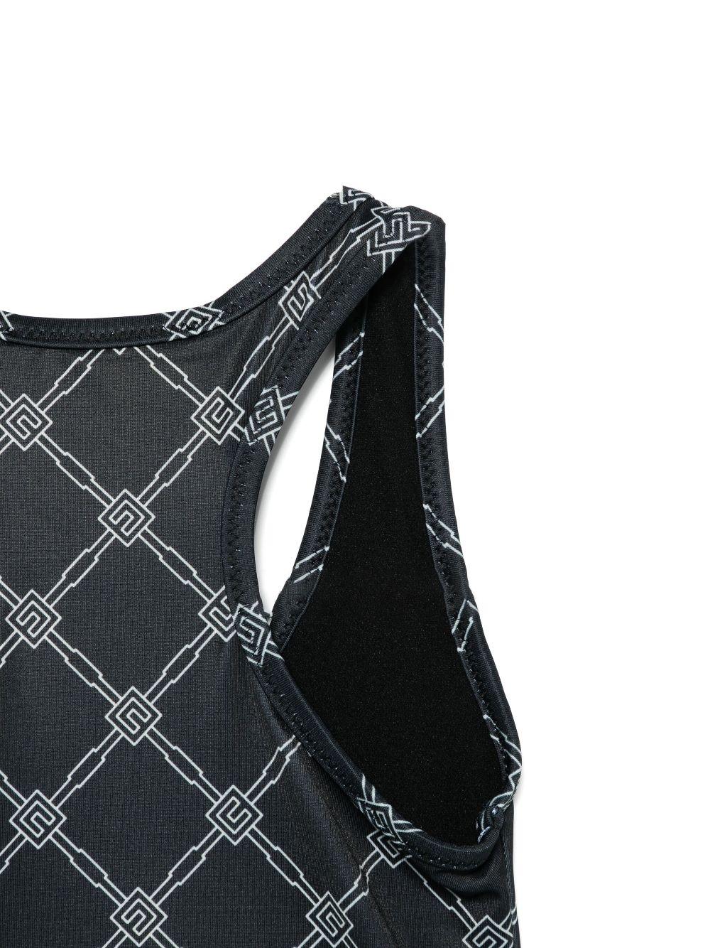 Costume da bagno con stampa per bambina Elisabetta Franchi La Mia Bambina nero con scollo rotondo EFSW022CTV046 D565 ElISABETTA FRANCHI