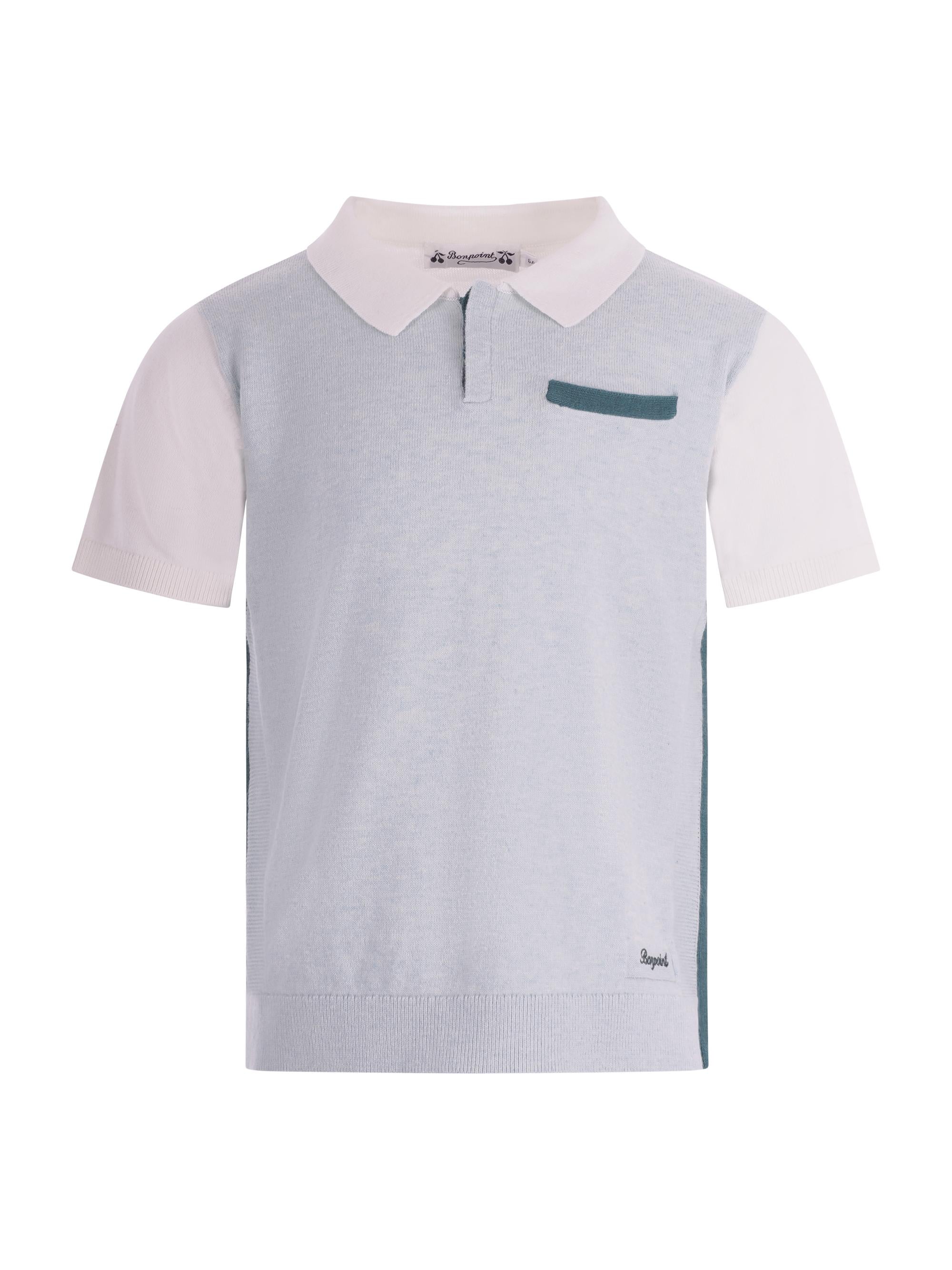 Polo per bambino Bonpoint verde con taschino C06BJUK00001 103 BONPOINT