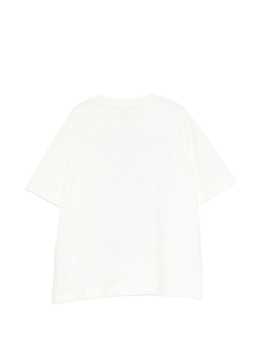 T-shirt per bambini Etro Kids bianca con ricamo orso sul davanti GZ8P31 Z3672 102 ETRO KIDS