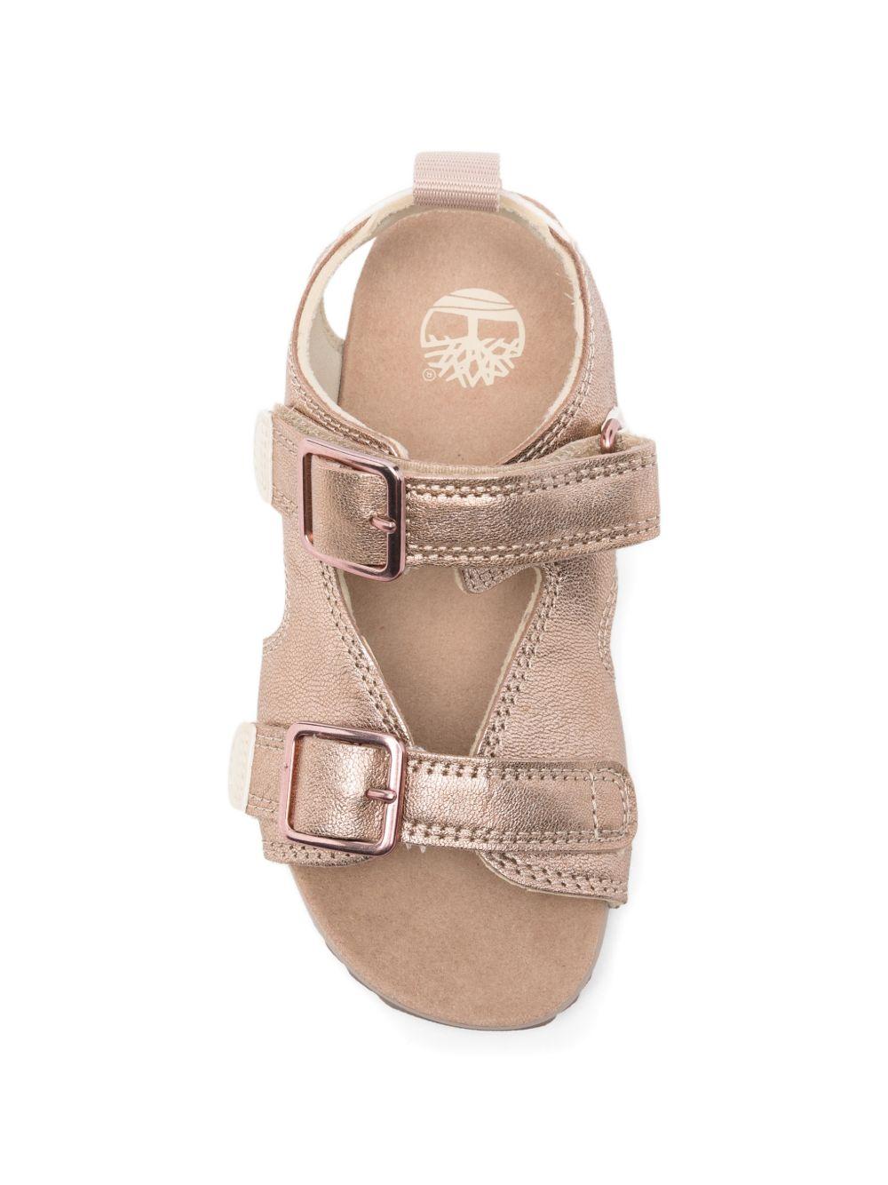 Sandali Castle Island per bambina oro con logo sui lati TB0A5MMN AFS1 TIMBERLAND KIDS
