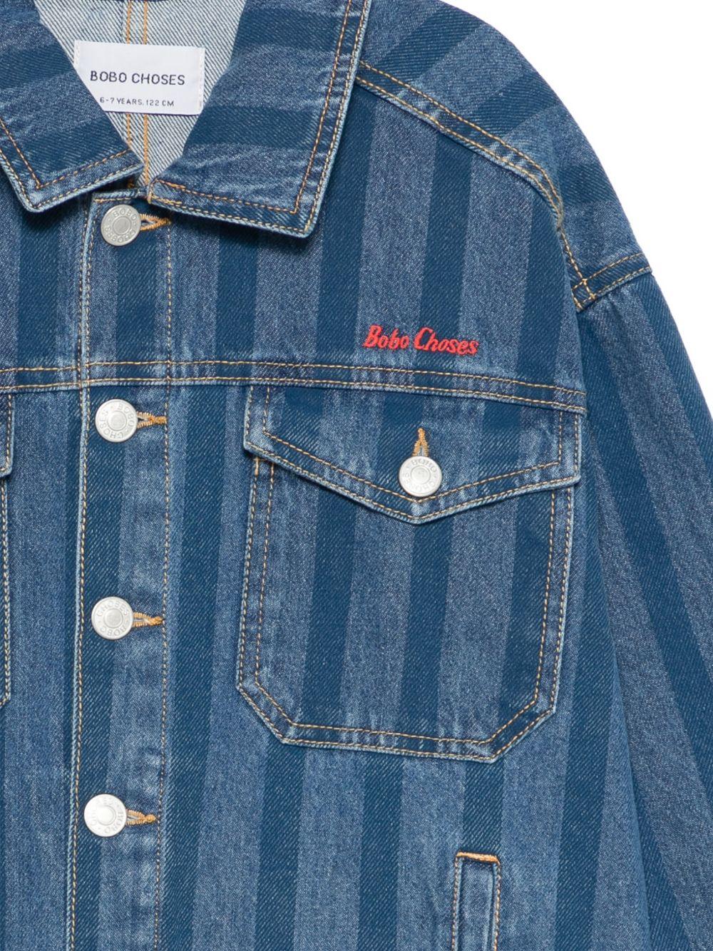 Giubbino per bambino Bobo Choses denim con design a righe B126AC122 411 BOBO CHOSES KIDS