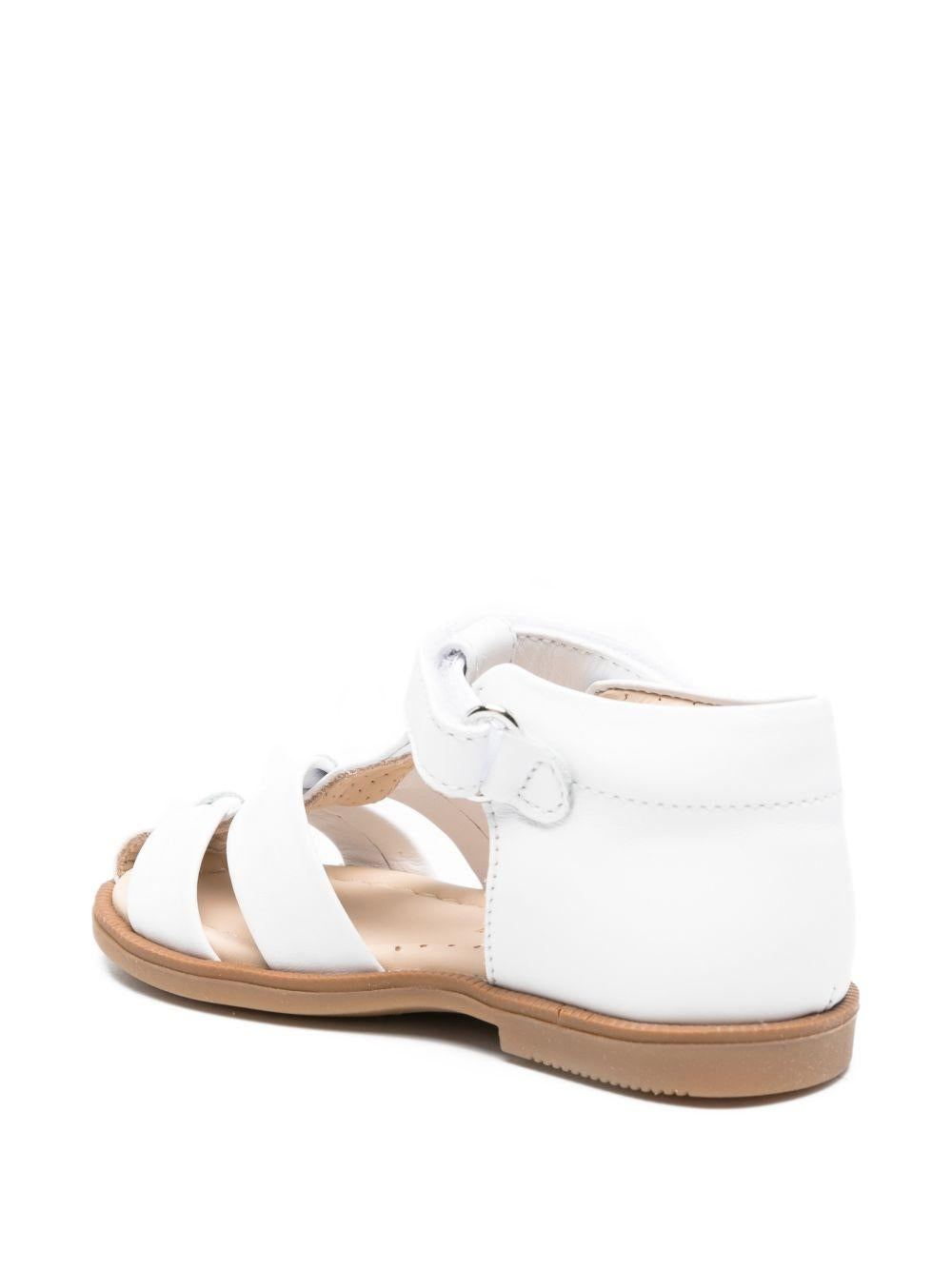 Sandali per bambina Florens bianchi con dettaglio intrecciato E0730 10B BIANCO FLORENS KIDS
