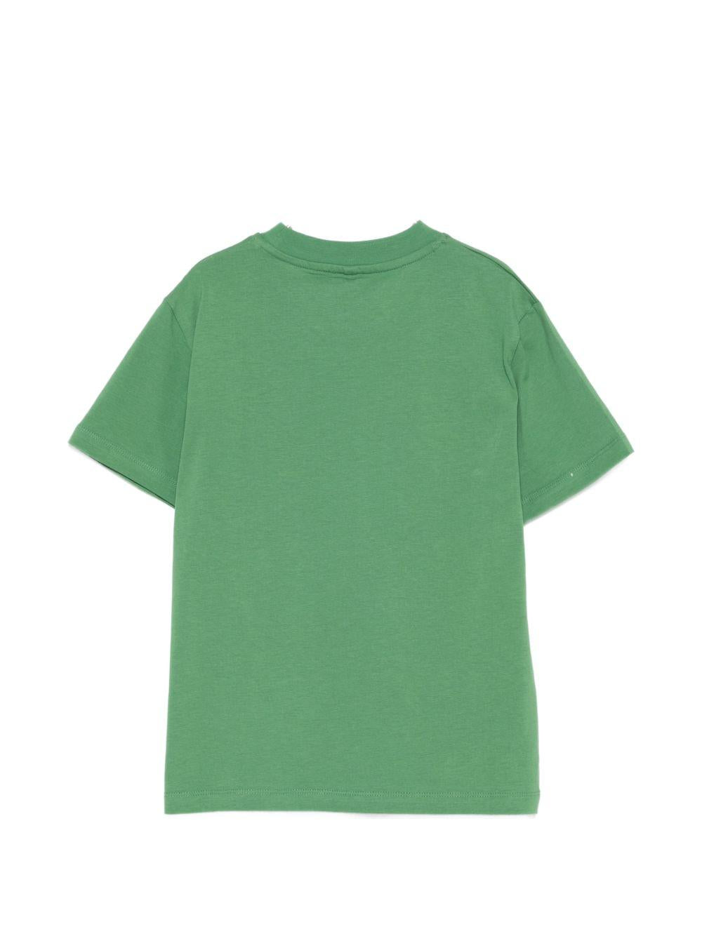 T-shirt per bambino Stella McCartney Kids verde con logo in rilievo TY8S21 Z0434 714 STELLA McCARTNEY KIDS