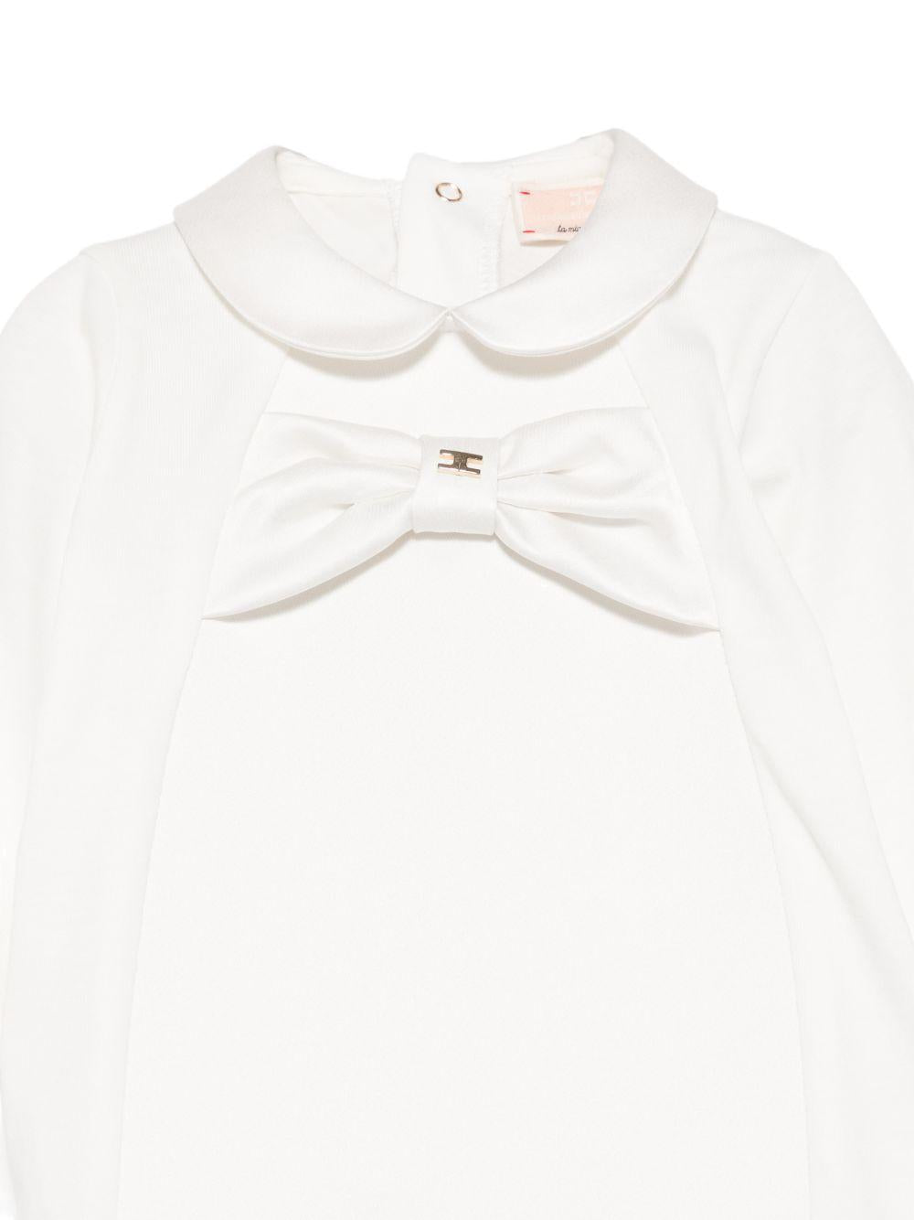 Tutina per neonata Elisabetta Franchi La Mia Bambina bianca con dettaglio fiocco ENTU1540RA016 0004 ElISABETTA FRANCHI KIDS