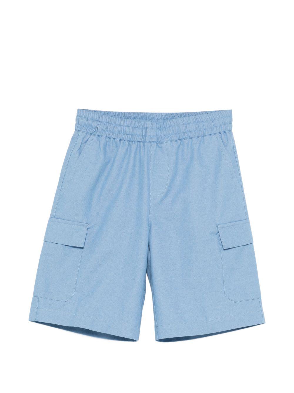 Shorts cargo per bambino TRUSSARDI JUNIOR azzurro con coulisse TBP26060BE D.BLUE B.A TRUSSARDI JUNIOR