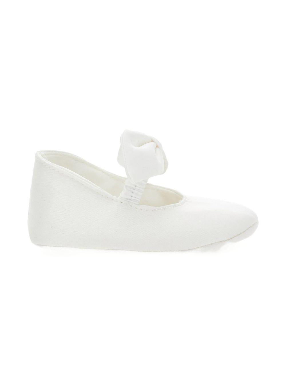 Ballerine per neonata Monnalisa bianco con fiocco 73F005 6135 0001 MONNALISA