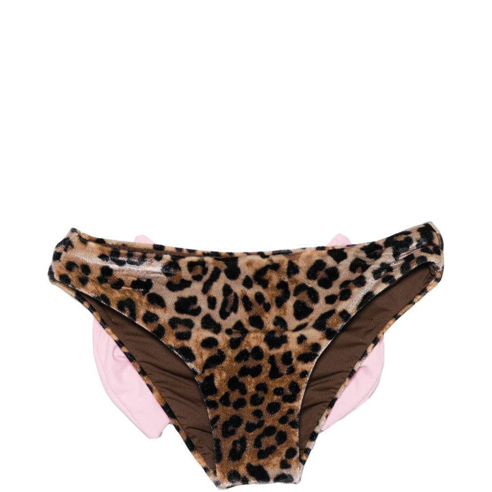 Costume per neonata MC2 Saint Barth Kids animalier con fiocco rosa MAD0001 00651L MC2 ST. BARTH KIDS